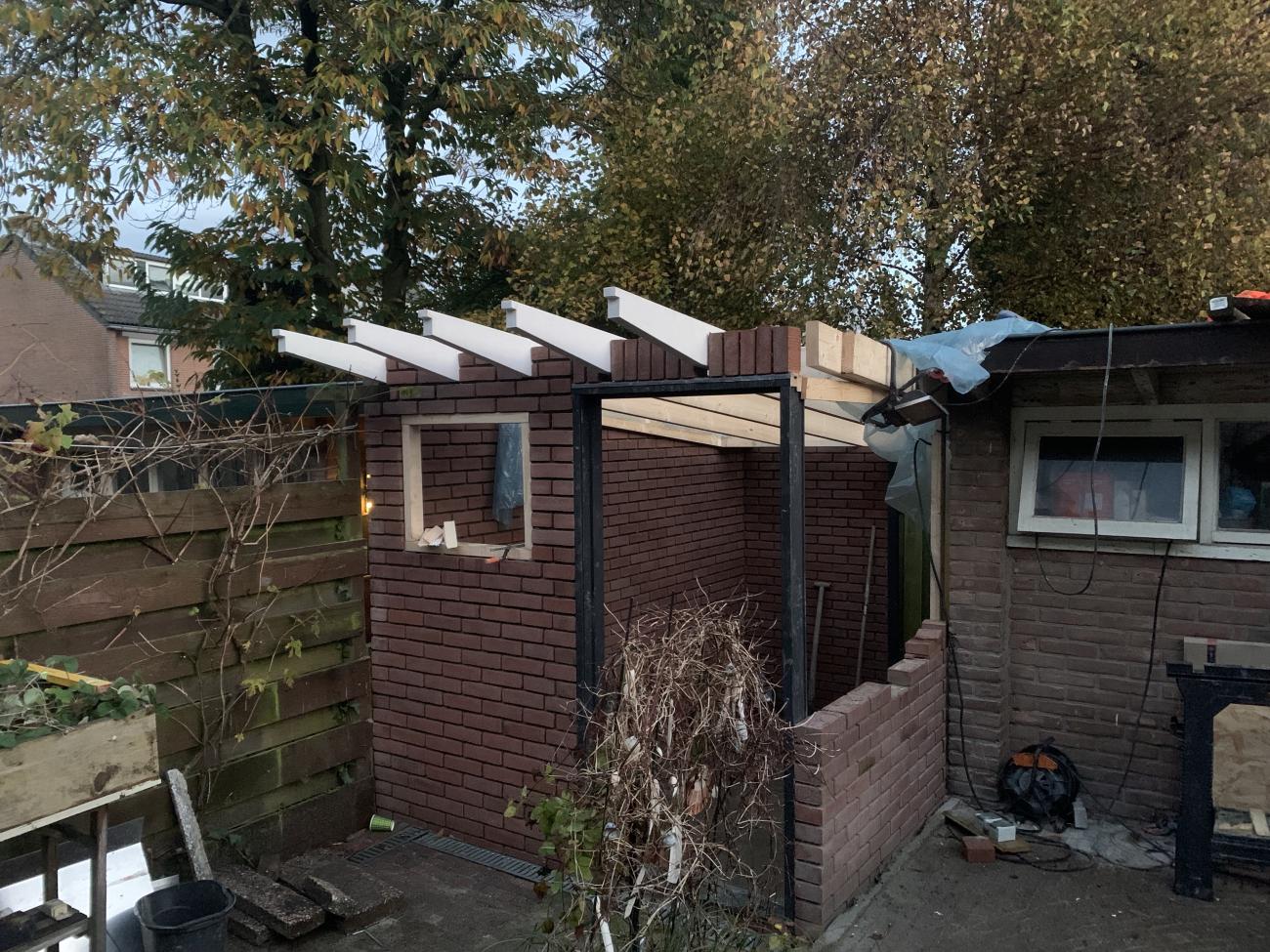 Opbouw schuurtje